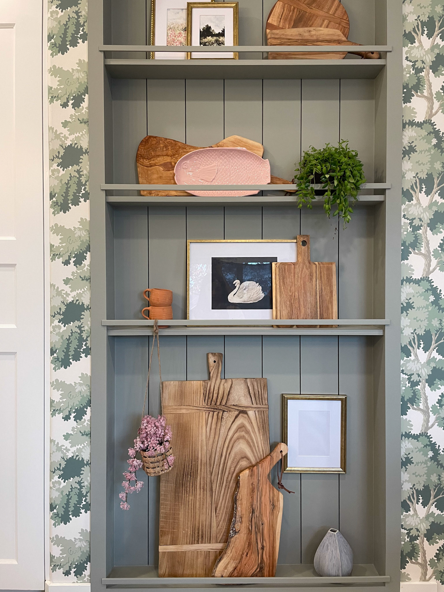 DIY Recessed Plate Shelf