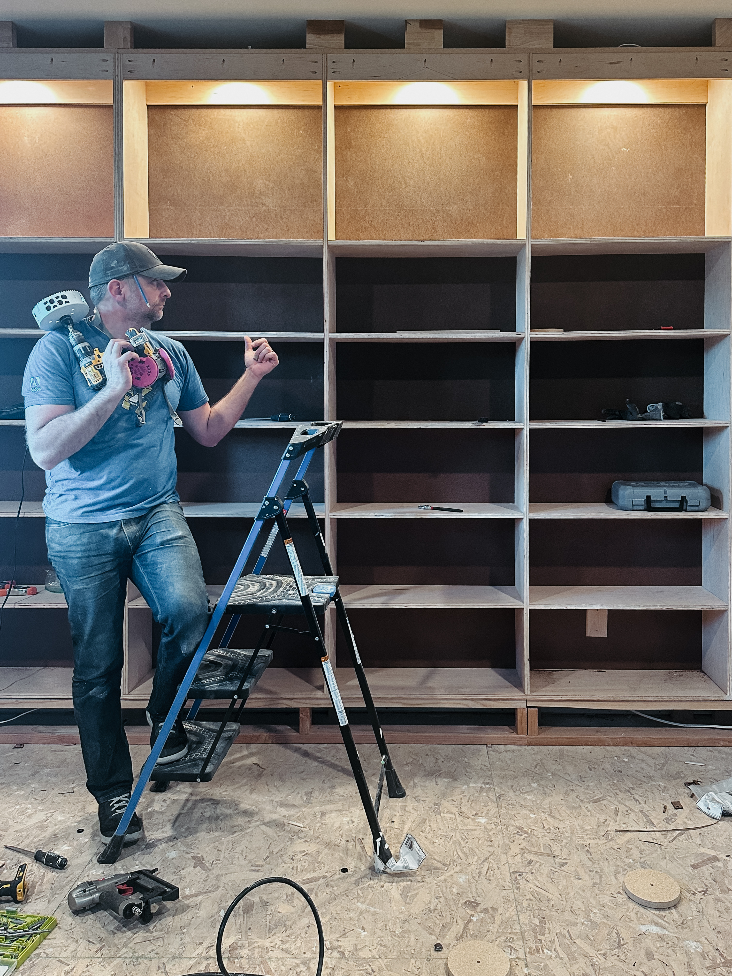 One Room Challenge Week 3: Built-In Shelves Assembled with Maple Plywood