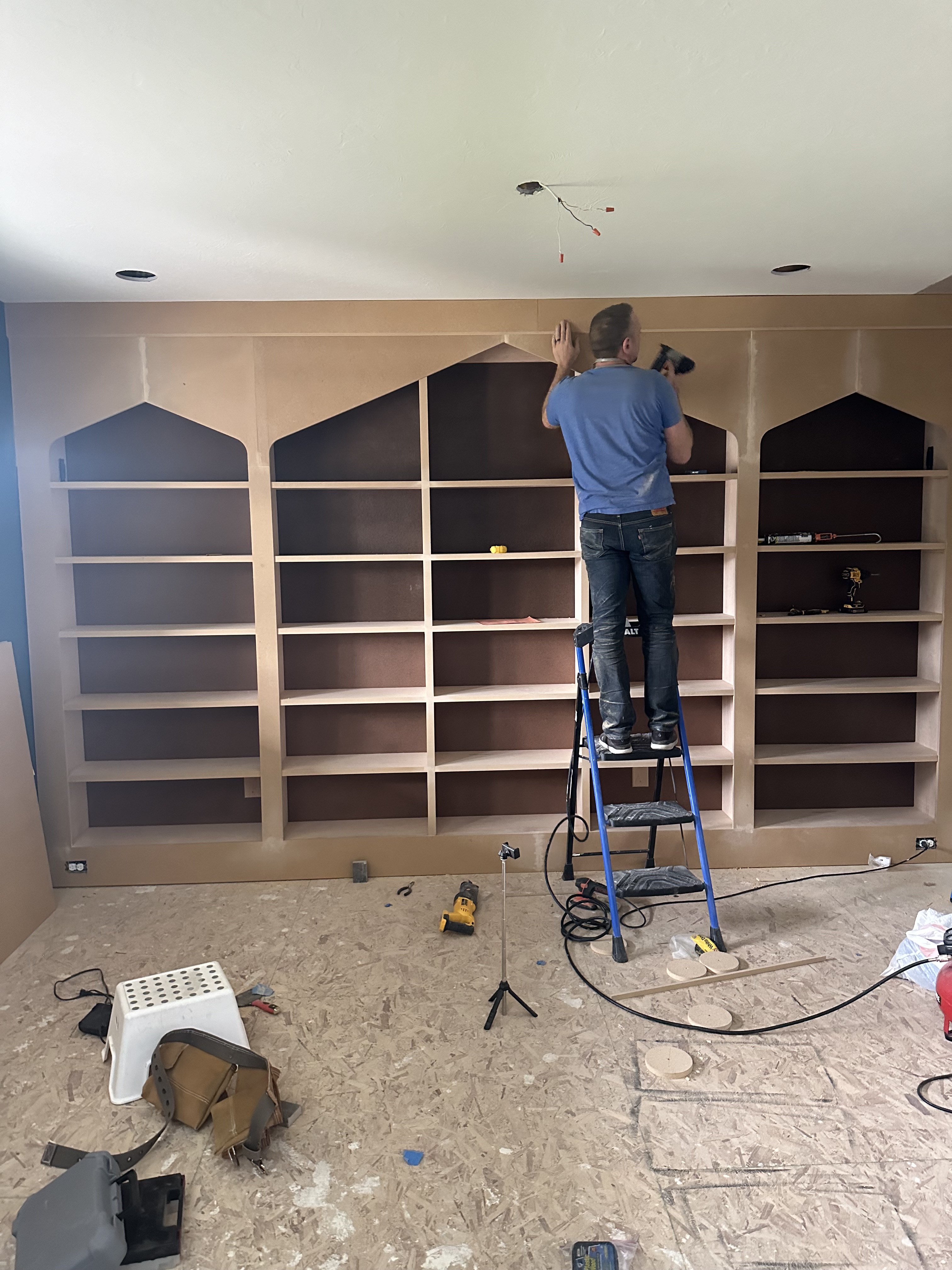 One Room Challenge Week 4 Update: Arched MDF Shelves and Entryway ...